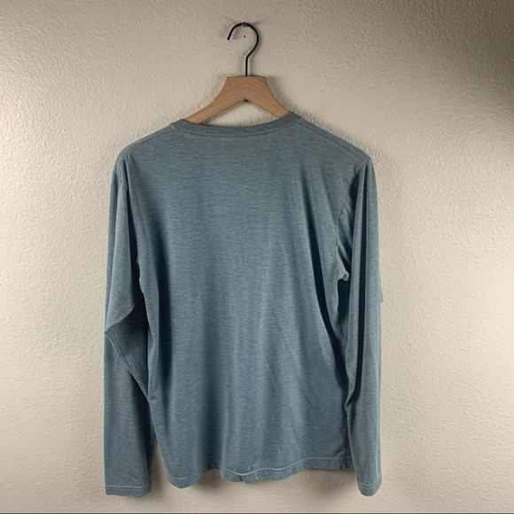 PRANA MENS LONG SLEEVE BLUE TEE - Picture 4 of 4